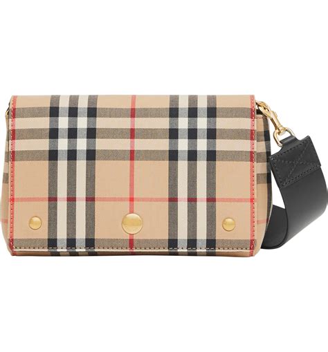 Burberry Note Small Check Crossbody Bag .